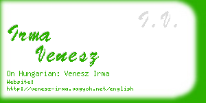 irma venesz business card